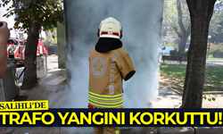 Salihli'de trafo yangını paniğe neden oldu!
