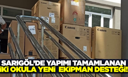 Sarıgöl'de iki okula yeni ekipman desteği!
