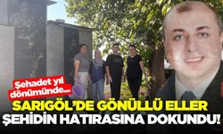 Sarıgöl'de gönüllü eller şehadet yıl dönümünde şehidin hatırasına dokundu