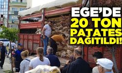 Egeli üretici tonlarca patatesi vatandaşa dağıttı
