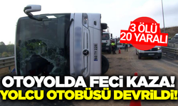 Virajı alamayan otobüs kaza yaptı: 3 ölü 20 yaralı