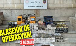 Alaşehir'de kaçak tütün operasyonu: 2 gözaltı