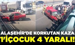 Alaşehir’de Kamyonet ile Otomobil Çarpıştı!