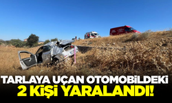 Balıkesir'de otomobil tarlaya uçtu: 2 yaralı