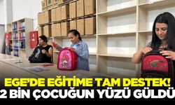 Ege'de eğitime destekler sürüyor!