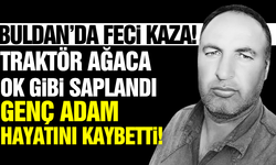 Buldan'da traktör ağaca çarptı: Sürücü hayatını kaybetti!