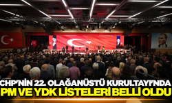CHP'nin 22. Olağanüstü Kurultayı'nda PM ve YDK listeleri belli oldu