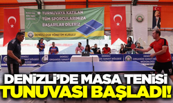 Denizli'de geleneksel masa tenisi turnuvası heyecanı