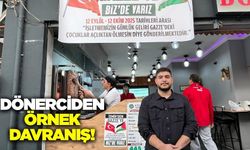 Dönerci bir aylık kazancını Gazze'ye bağışladı