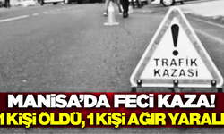 Manisa’da takla atan otomobilin sürücüsü can verdi