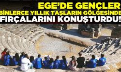 Ege'de gençler tarihi mirası tuvallerine aktardı!