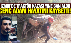 İzmir'de devrilen römorkun altında kalan genç adam can verdi