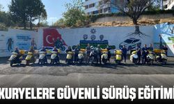 Ege'de motosikletli kuryelere güvenli sürüş eğitimi