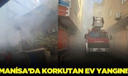 Manisa'da Evin Çatısında Çıkan Yangın Korkuttu