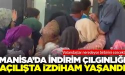 Manisa'da bir mağaza açılışında indirim yapacağını duyurunca izdiham yaşandı