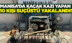 Manisa'da jandarmadan kaçak kazıya suçüstü!