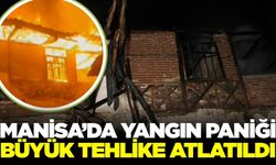 Manisa'da metruk binada yangın paniği