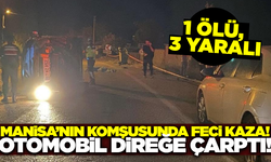 Otomobil elektrik direğine çarptı: 1 ölü, 3 yaralı
