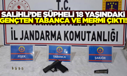 Salihli'de jandarma ruhsatsız tabanca ve çok sayıda mermi ele geçirildi