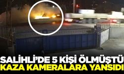 Salihli'deki feci kaza kameralara yansıdı