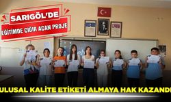 Sarıgöl'de "e-Twinning projesi" Ulusal Kalite Etiketi almaya hak kazandı