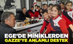 Ege'de miniklerden Gazze'ye destek!