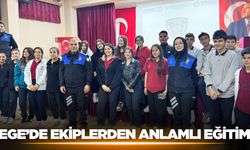 Ege'de polisten öğrencilere eğitim!