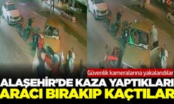 Alaşehir'de trajikomik olay! Aracı bırakıp kaçtılar