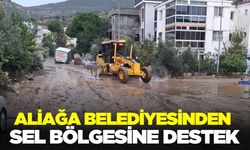 Aliağa Belediyesi, su tahliye çalışmalarına destek verdi!