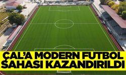 Çal futbol sahası yepyeni yüzüyle hizmete açıldı!