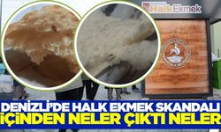 Denizli'de Halk Ekmek'in içinden fare dışkısı ve un kurdu çıktı