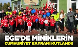 Ege'de jandarma ekipleri öğrencilerin bayramını kutladı!