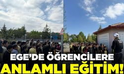 Ege'de öğrencilere trafik güvenliği eğitimi