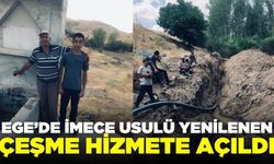 Ege'de imece usulü çeşme yenilendi!