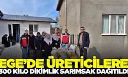 Ege'de kadın üreticilere sarımsak dağıtıldı!