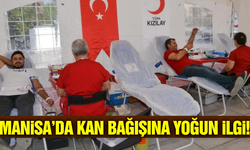 Manisa'da kan bağışı kampanyasına vatandaşlar akın etti