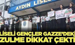 Ege'de lise öğrencileri Gazze’deki zulme dikkat çekti