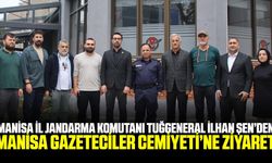 İl Jandarma Komutanı Şen'den Manisa Gazeteciler Cemiyeti'ne ziyaret