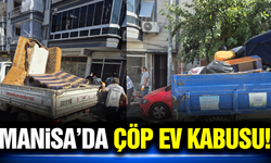 Manisa'da çöp ev temizlendi