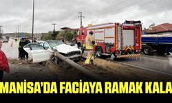 Manisa'da yağışlı hava kazaya neden oldu