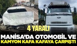 Manisa'da yağış yine kazayı getirdi! 4 yaralı