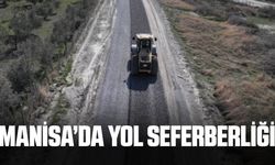 Manisa'da yol çalışmaları ara vermeden sürüyor