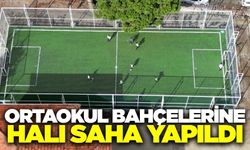 Denizli'de okul bahçelerine halı saha