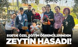 Ege'de özel eğitim öğrencileri hasat heyecanı yaşadı!