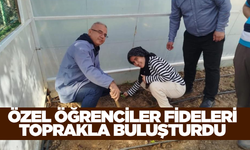 Özel öğrenciler kendi fidelerini dikti