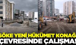 Aydın'da Hükümet Konağı çevresinde yol düzenleme çalışması!
