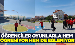 Tavşanlı'da öğrenciler dersleri ip oyunlarıyla öğrendi!