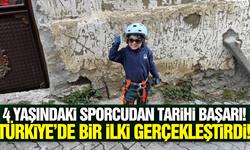 Türkiye'de bir ilk: Manisa'da 4 yaşındaki Yusuf, Darkale Kanyonu'nu fethetti
