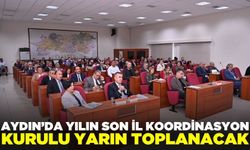 Aydın'da yılın son İl Koordinasyon Kurulu yarın toplanacak