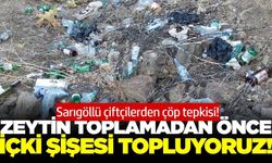 Sarıgöl'de zeytinlik çöplüğe döndü